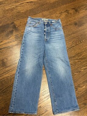 Levi's Ribcage High-Rise Wide Leg Jeans